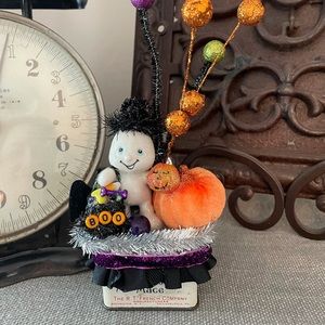 Halloween Decoration Handmade: Antique Spice Can & vintage trinkets- 1 of a kind